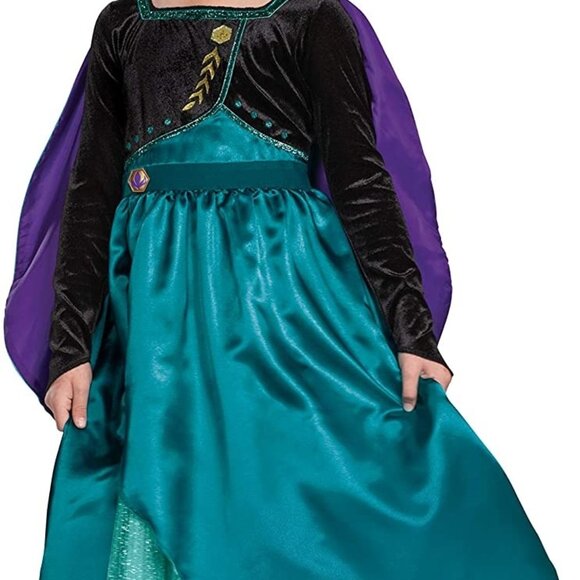 DISNEY BRAND FROZEN 2 QUEEN ANNA CORANATION DRESS WITH CAPE - Picture 2 of 3